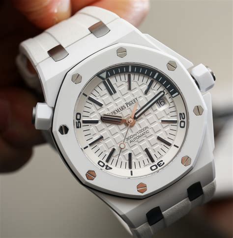 ap white ceramic royal oak|audemars piguet ceramic chronograph.